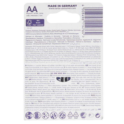 Купить Батарейка щелочная VARTA LONGLIFE MAX P.  5334305. Характеристики, отзывы и цены в Донецке