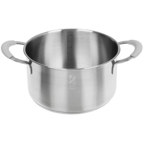 Купить Кастрюля OneTwo Sapphire O3SC35 3.5 л 20 см серебристый  9204347. Характеристики, отзывы и цены в Донецке