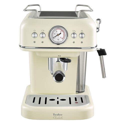 Купить Кофеварка рожковая Tesler ECM-245 BEIGE бежевый  9130743. Характеристики, отзывы и цены в Донецке