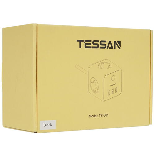 Купить Сетевой фильтр Tessan TS-301 черный  5366293. Характеристики, отзывы и цены в Донецке