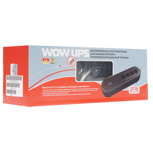 Купить ИБП Powercom WOW-850U  0107639. Характеристики, отзывы и цены в Донецке