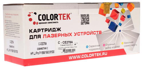 Купить Картридж лазерный Colortek CE278A черный  1076227. Характеристики, отзывы и цены в Донецке