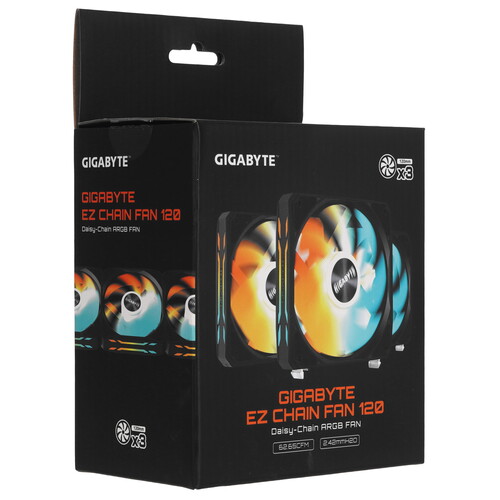 Купить Комплект вентиляторов Gigabyte EZ CHAIN FAN 120  черный  5620207. Характеристики, отзывы и цены в Донецке