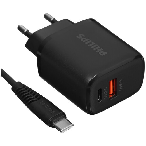 Купить Сетевое зарядное устройство Philips черный  5494055. Характеристики, отзывы и цены в Донецке