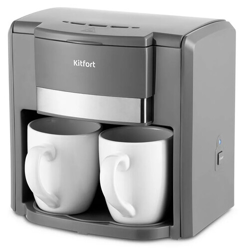 Купить Кофеварка капельная Kitfort КТ-7302 серый  9086221. Характеристики, отзывы и цены в Донецке