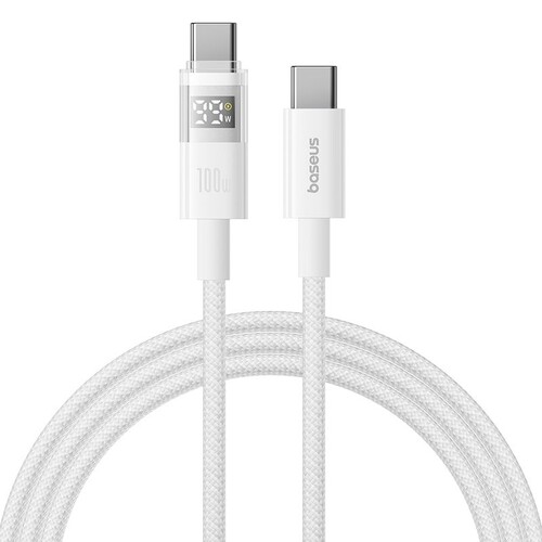 Купить Кабель круглый Baseus USB Type-C - USB Type-C белый 1 м  5627685. Характеристики, отзывы и цены в Донецке