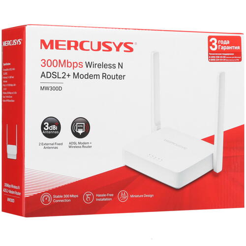 Купить Роутер ADSL2+ Mercusys MW300D  1625147. Характеристики, отзывы и цены в Донецке