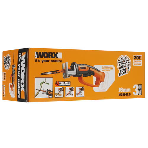 Купить Сабельная пила Worx WG894E.9 PowerShare 20V  , Без ЗУ, Без АКБ  8143066. Характеристики, отзывы и цены в Донецке