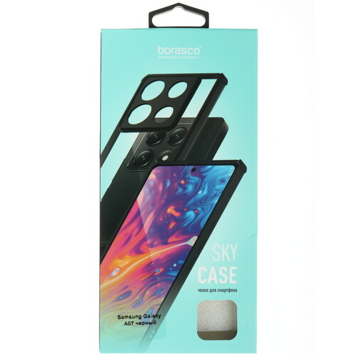 Купить Накладка  BoraSCO Sky Case для Samsung Galaxy A07 черный  5634881. Характеристики, отзывы и цены в Донецке