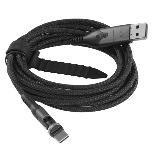 Купить Кабель круглый STATIK USB Type-C - USB 2.0 Type-A, USB Type-C черный 3 м  9240649. Характеристики, отзывы и цены в Донецке