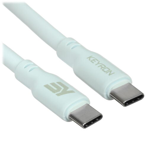 Купить Кабель круглый KEYRON USB Type-C - USB Type-C голубой 1.5 м  5433043. Характеристики, отзывы и цены в Донецке
