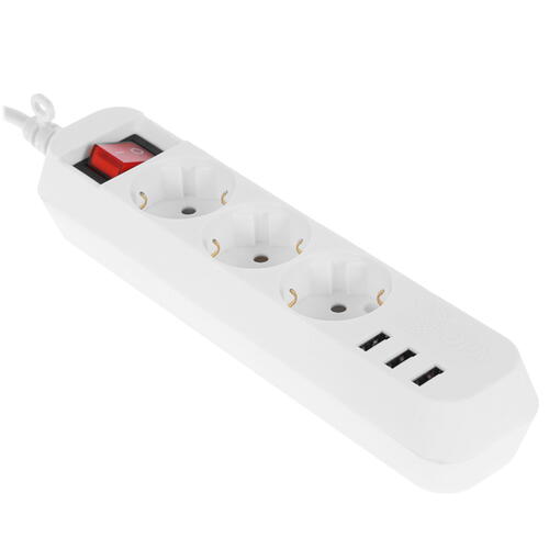 Купить Удлинитель ЭРА U-3es-5m-USB белый  5400647. Характеристики, отзывы и цены в Донецке