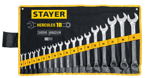 Купить Набор ключей STAYER 27081-H18_z01  9109480. Характеристики, отзывы и цены в Донецке