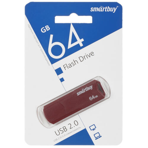 Купить Память USB Flash 64 ГБ Smartbuy Clue [SB64GBCLU-BG]  9055366. Характеристики, отзывы и цены в Донецке
