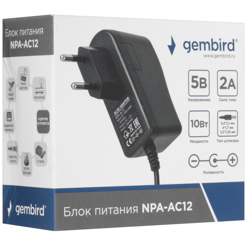 Купить Адаптер питания сетевой Gembird NPA-AC12  9082338. Характеристики, отзывы и цены в Донецке