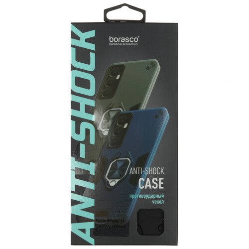 Купить Накладка  BoraSCO Anti-Shok Case для Apple iPhone 15 Pro Max черный  5601756. Характеристики, отзывы и цены в Донецке