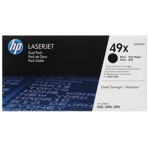 Купить Картридж лазерный HP 49X (Q5949XD) черный, с чипом  2100164. Характеристики, отзывы и цены в Донецке