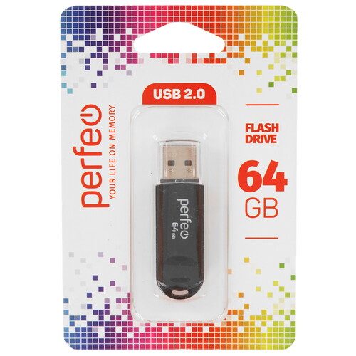 Купить Память USB Flash 64 ГБ Perfeo C03 [PF-C03B064]  9209325. Характеристики, отзывы и цены в Донецке
