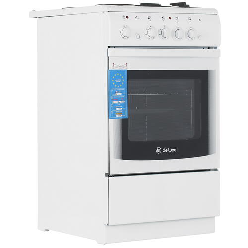 Купить Комбинированная плита De Luxe 506022.03гэ (щ) чр 030 белый  5301109. Характеристики, отзывы и цены в Донецке