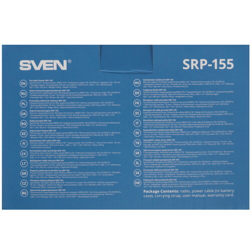 Купить Радиоприемник SVEN SRP-155 черный  5624162. Характеристики, отзывы и цены в Донецке