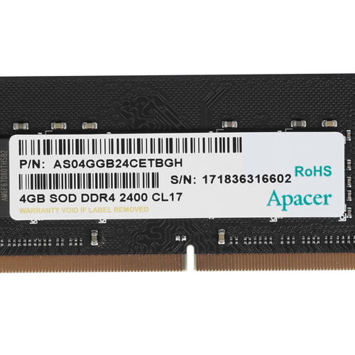 Купить Оперативная память SODIMM Apacer [ES.04G2T.KFH] 4 ГБ  1275506. Характеристики, отзывы и цены в Донецке
