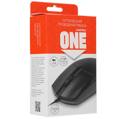 Купить Мышь проводная Smartbuy ONE 212-K  9190260. Характеристики, отзывы и цены в Донецке