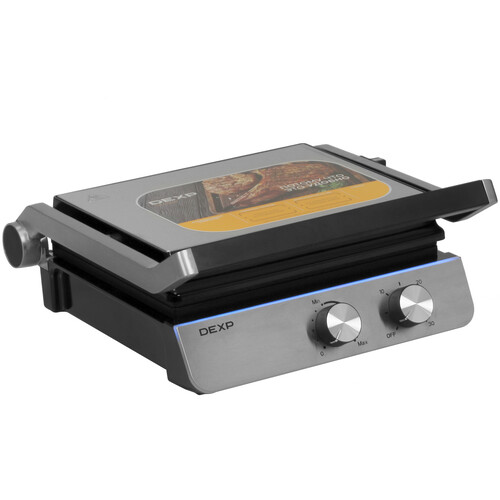 Купить Гриль DEXP GRL-2000BR серебристый  5409523. Характеристики, отзывы и цены в Донецке