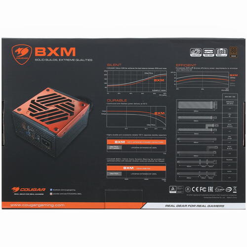 Купить Блок питания Cougar BXM 1000 [CGR BX-1000] оранжевый, черный  4898488. Характеристики, отзывы и цены в Донецке