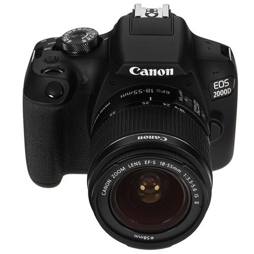 Купить Зеркальный фотоаппарат Canon EOS 2000D Kit 18-55mm IS II черный  5068850. Характеристики, отзывы и цены в Донецке