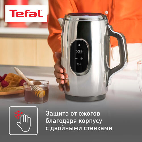 Купить Электрочайник Tefal Majestuo KI883D10 серебристый  9071492. Характеристики, отзывы и цены в Донецке