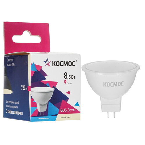 Купить Лампа светодиодная Космос LkecLED8.5wJCDRC30  9112136. Характеристики, отзывы и цены в Донецке