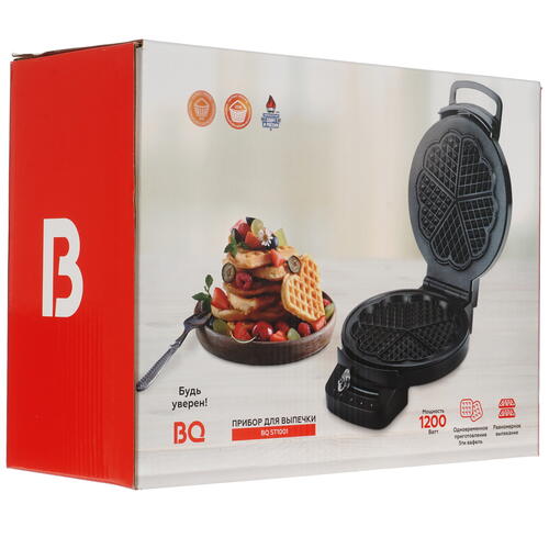 Купить Вафельница BQ ST1001 черный  5360870. Характеристики, отзывы и цены в Донецке