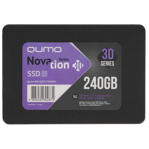 Купить 240 ГБ 2.5" SATA накопитель QUMO Novation [Q3DT-240GSKF]  4836094. Характеристики, отзывы и цены в Донецке
