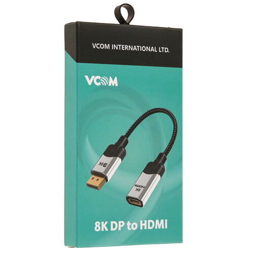 Купить Переходник однонаправленный VCOM DisplayPort - HDMI, 0.15 м  5471548. Характеристики, отзывы и цены в Донецке