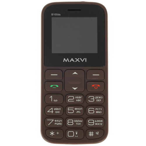 Купить Сотовый телефон Maxvi B100ds коричневый  5074969. Характеристики, отзывы и цены в Донецке