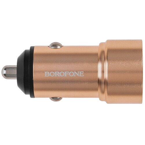 Купить Автомобильное ЗУ Borofone BZ19A Wisdom золотистый  9244282. Характеристики, отзывы и цены в Донецке