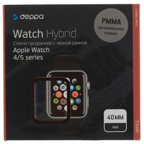 Купить Защитное гибридное стекло DEPPA для Apple Watch 40mm  1687145. Характеристики, отзывы и цены в Донецке