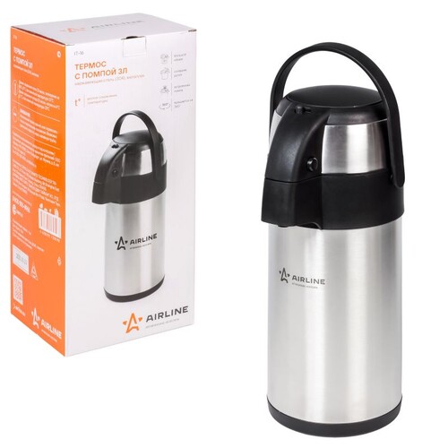 Купить Термос AIRLINE IT-16 серебристый  9178588. Характеристики, отзывы и цены в Донецке