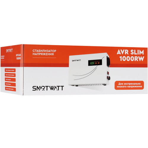 Купить Стабилизатор напряжения SMARTWATT AVR SLIM 1000RW  9098952. Характеристики, отзывы и цены в Донецке