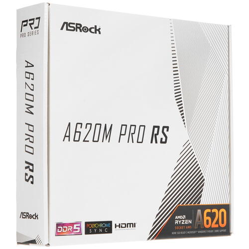 Купить Материнская плата ASRock A620M Pro RS  5417155. Характеристики, отзывы и цены в Донецке