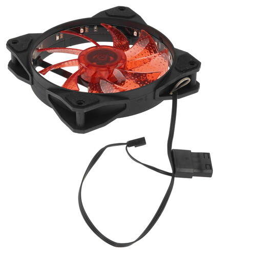 Купить Вентилятор Digma DFAN-LED-RED  черный  5615532. Характеристики, отзывы и цены в Донецке