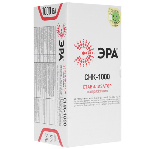 Купить Стабилизатор напряжения ЭРА СНК-1000  1353861. Характеристики, отзывы и цены в Донецке