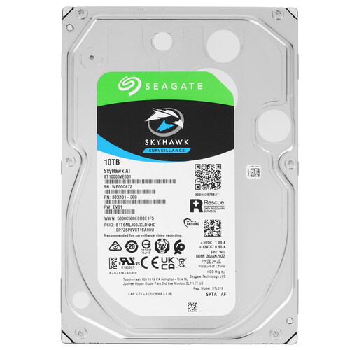 Купить 10 ТБ Жесткий диск Seagate SkyHawk AI [ST10000VE001]  5047784. Характеристики, отзывы и цены в Донецке