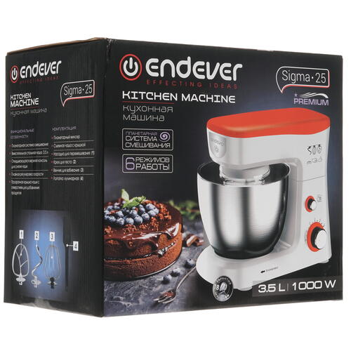 Купить Миксер Endever Sigma-25 красный  8159946. Характеристики, отзывы и цены в Донецке
