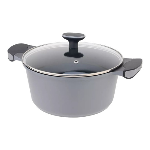Купить Кастрюля Polaris Stein-24C 4.3 л 24 см серый  9342383. Характеристики, отзывы и цены в Донецке