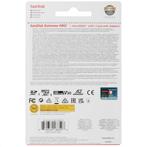 Купить Карта памяти SanDisk Extreme Pro microSDXC 128 ГБ [SDSQXCD-128G-GN6MA]  9047164. Характеристики, отзывы и цены в Донецке