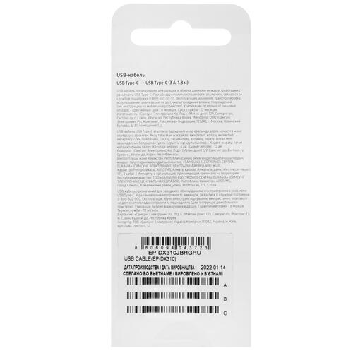 Купить Кабель круглый Samsung USB Type-C - USB Type-C черный 1.8 м  5007355. Характеристики, отзывы и цены в Донецке