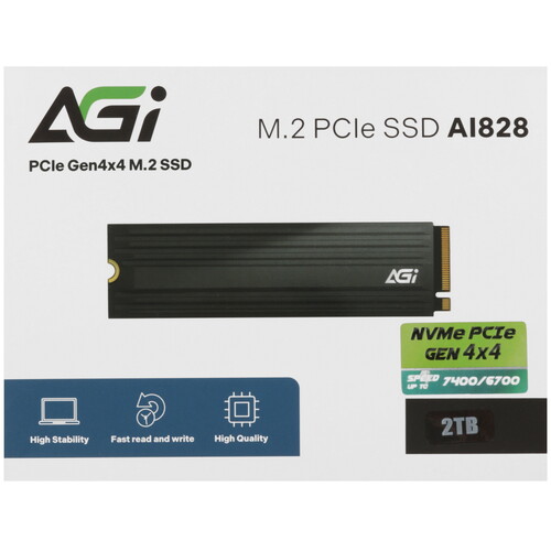 Купить 2000 ГБ M.2 NVMe накопитель AGI AI828  5620297. Характеристики, отзывы и цены в Донецке