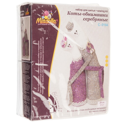 Купить Набор для шитья Miadolla Коты-обнимашки серебряные  9126658. Характеристики, отзывы и цены в Донецке