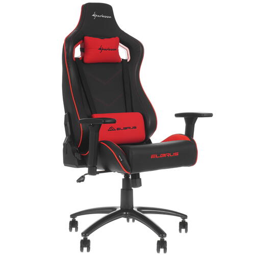 Купить Кресло игровое Sharkoon Elbrus 2 красный  4831752. Характеристики, отзывы и цены в Донецке